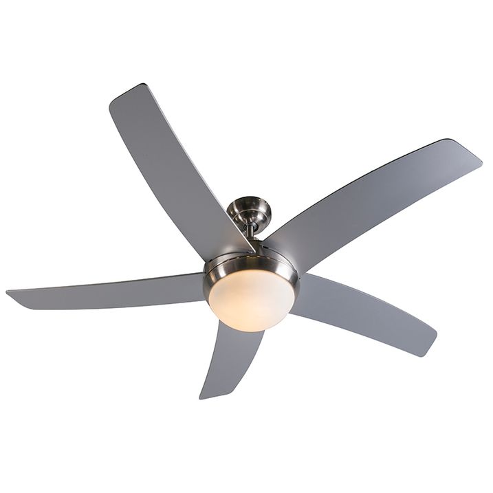 Qazqa Plafondventilator Staal 132cm Met Afstandsbediening - Cool