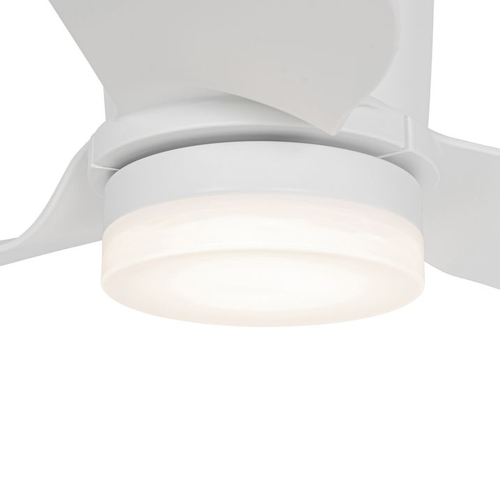 Qazqa Plafondventilator Wit 123cm Incl. LED Dimbaar Met Afstandsbediening - Patty