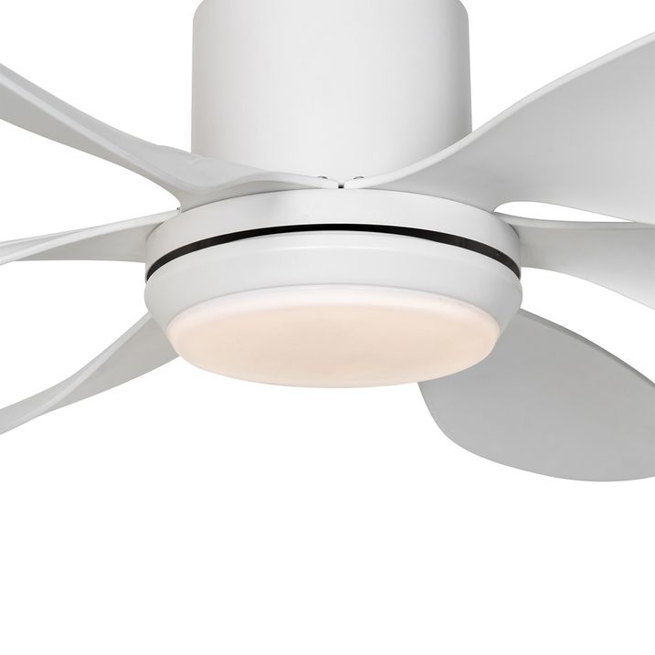 Qazqa Plafondventilator Wit 137cm Incl. LED Dimbaar Met Afstandsbediening - Tak