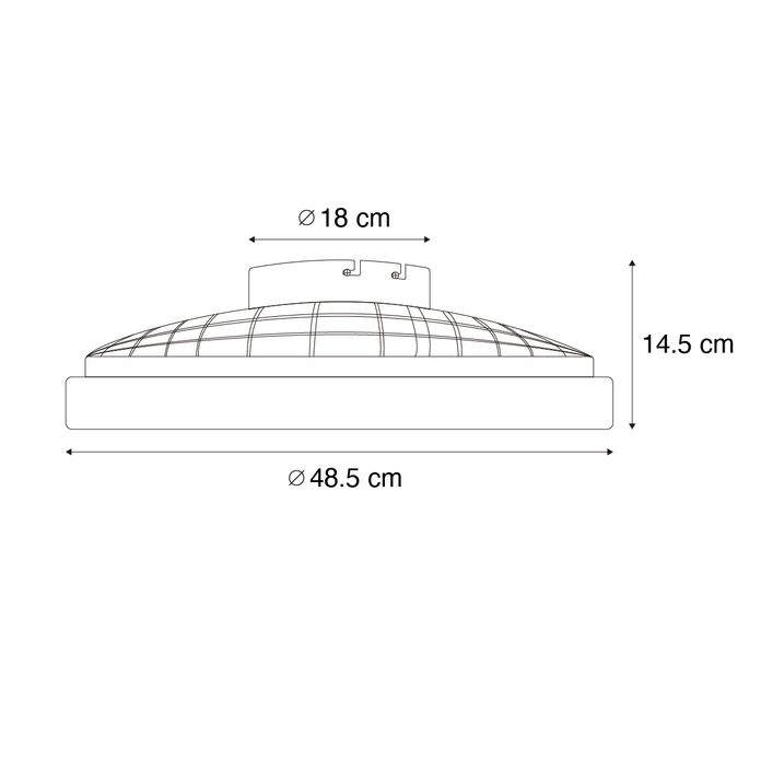 Qazqa Plafondventilator Wit 48.5cm Incl. LED Dimbaar In Kelvin Met Afstandsbediening - Clemo