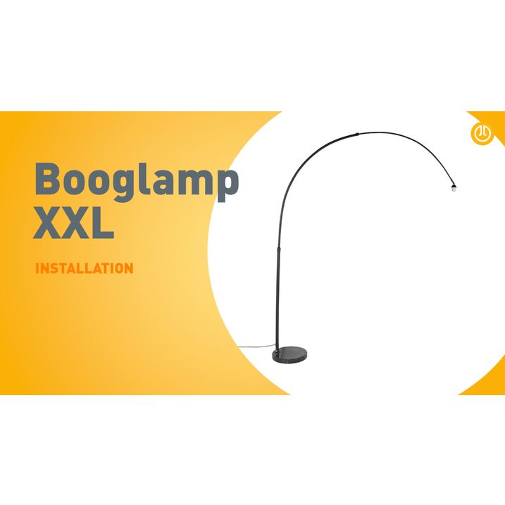 Qazqa Booglamp Staal Stoffen Kap Zwart 45 Cm - XXL