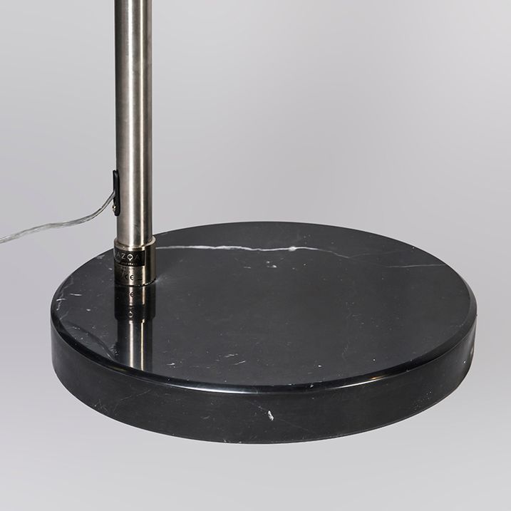 Qazqa Booglamp Staal Stoffen Kap Zwart 50 Cm - XXL