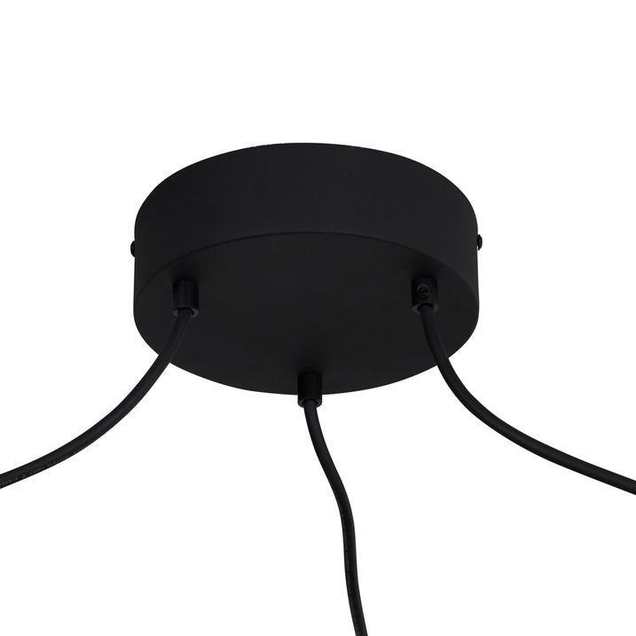 Qazqa Buiten Hanglamp Zwart 3-lichts IP44 - Cava