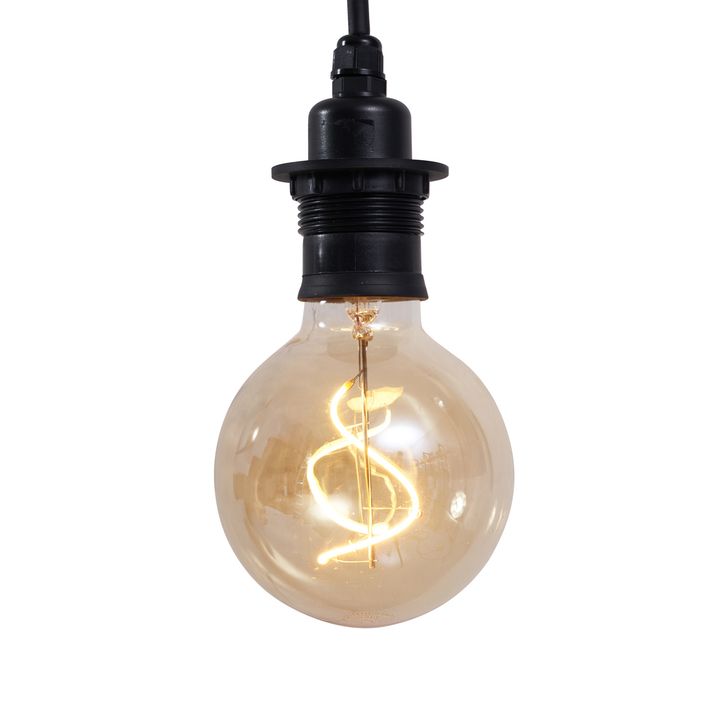 Qazqa Buiten Hanglamp Zwart IP44 - Cava