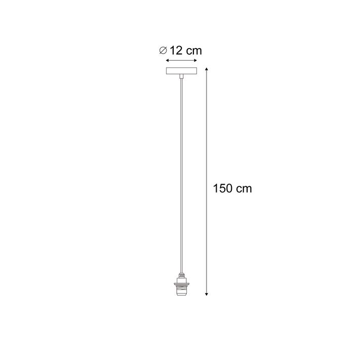 Qazqa Buiten Hanglamp Zwart IP44 - Cava