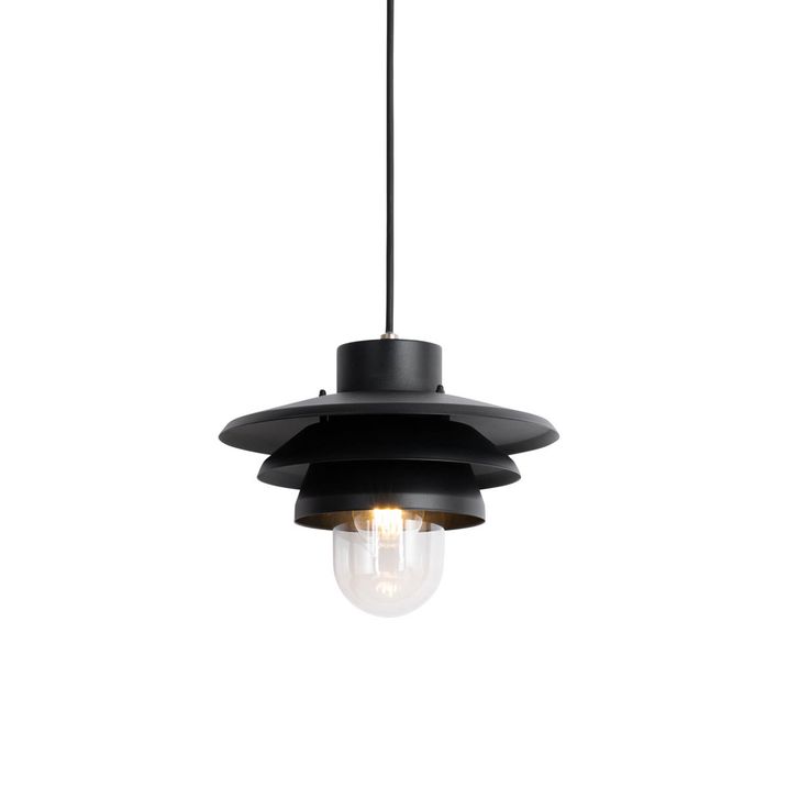 qazqa Design buiten hanglamp zwart IP44 - Morty