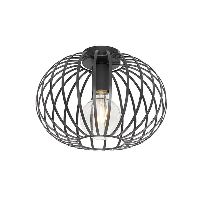 Qazqa Design Plafondlamp Zwart 30 Cm - Johanna
