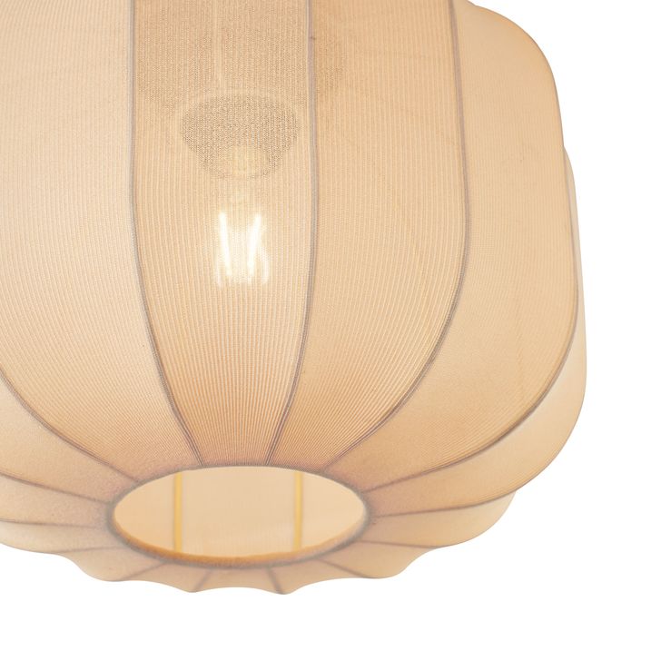 Qazqa Japandi Plafondlamp Goud Met Beige Kap - Pluni