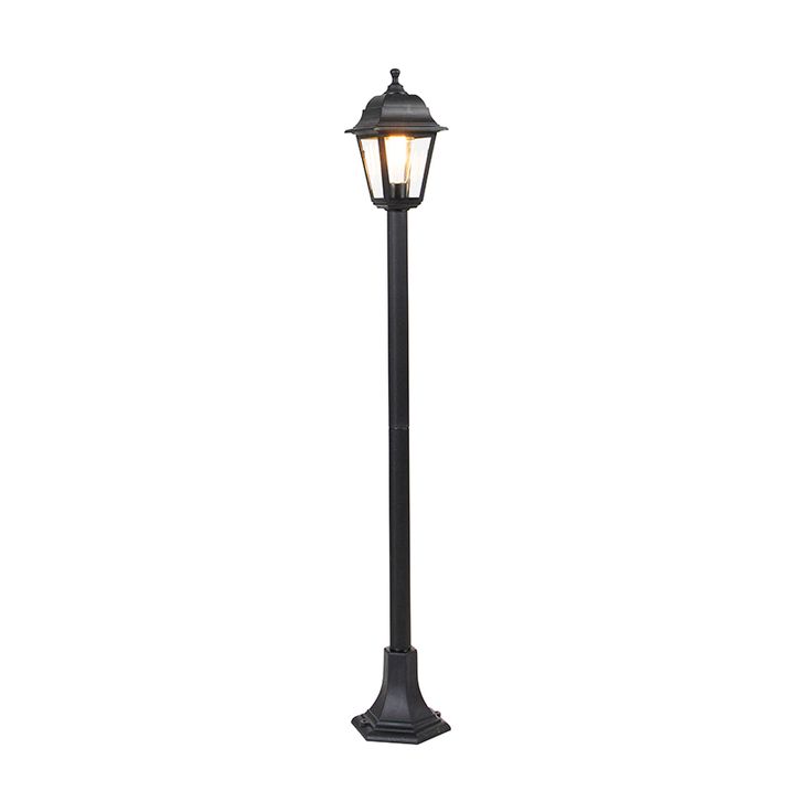 Qazqa Klassieke Lantaarn Zwart 122 Cm IP44 - Capital