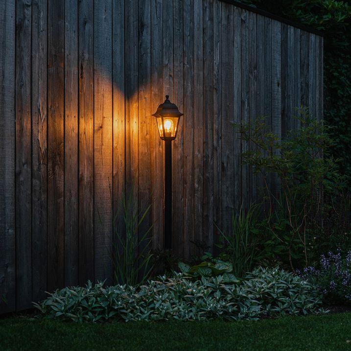 qazqa Klassieke lantaarn zwart 122 cm IP44 - Capital