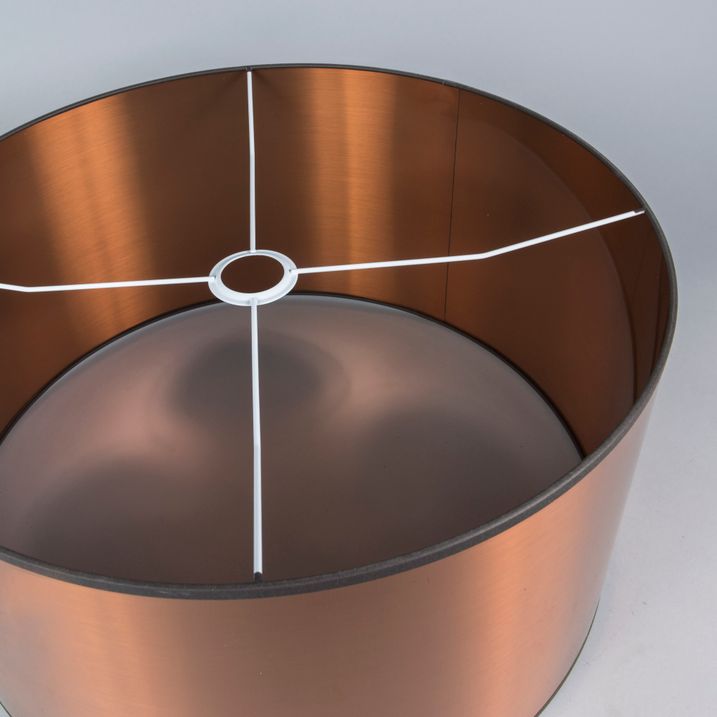 Qazqa Kunststof Lampenkap Koper Rond 50/50/25