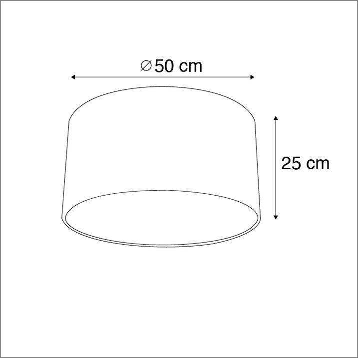 Qazqa Kunststof Lampenkap Koper Rond 50/50/25