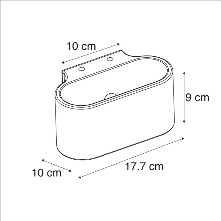 Qazqa Landelijke Ovale Wandlamp Beton - Arles