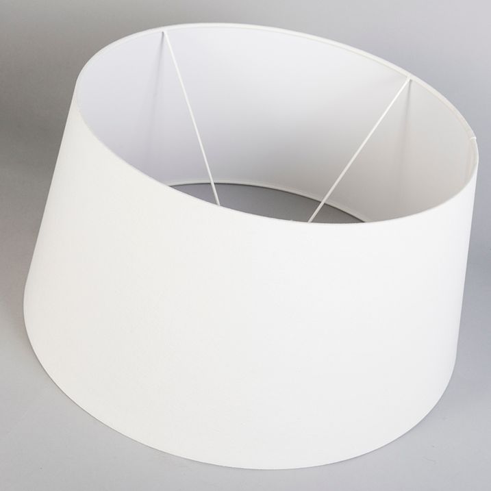 Qazqa Linnen Lampenkap Creme Rond Schuin 50/40/26