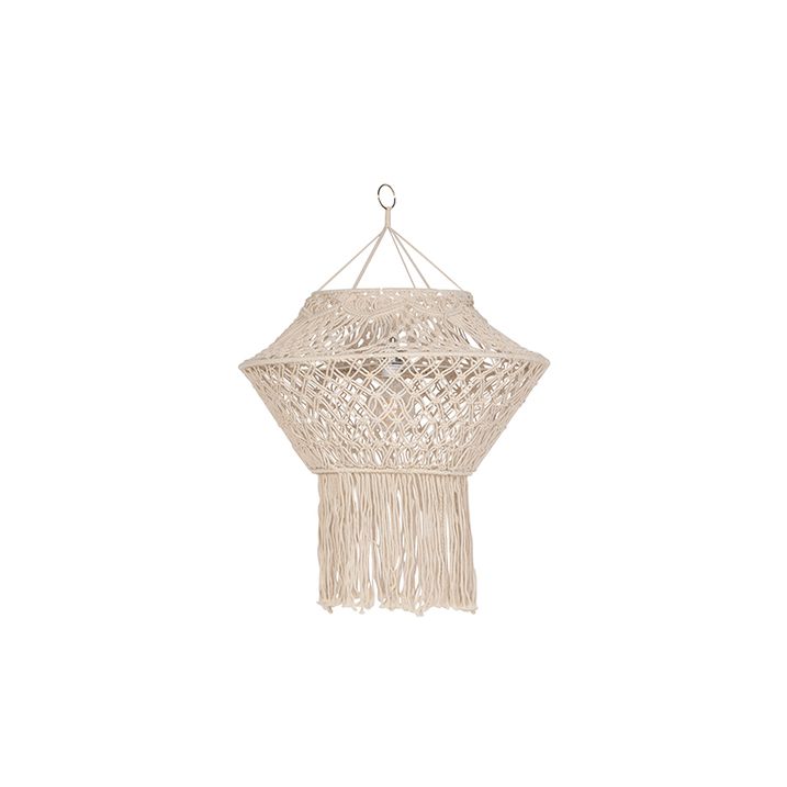 qazqa Macrame lampenkap naturel 90 cm