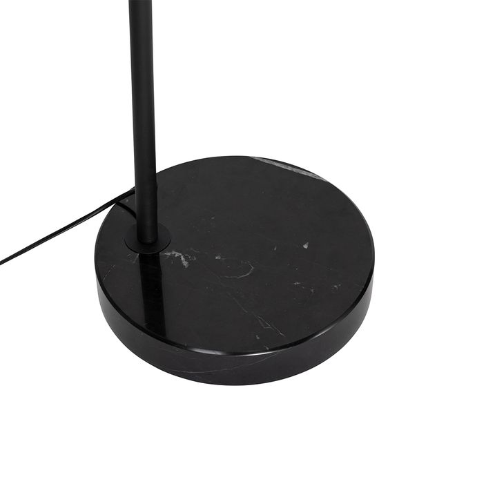 Qazqa Moderne Booglamp Zwart Met Smoke Glas - Arc