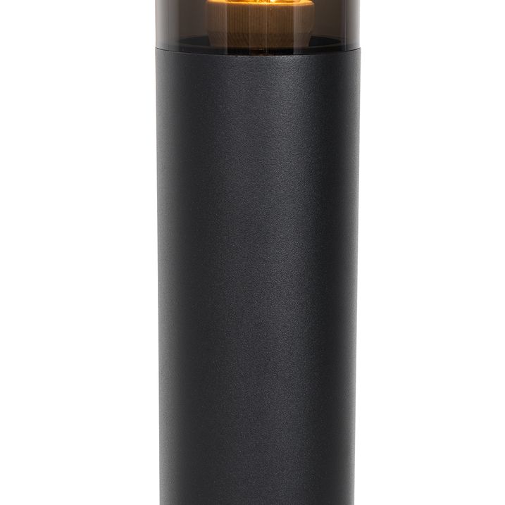 Qazqa Moderne Buitenlamp Paal Zwart 45 Cm IP44 - Rox