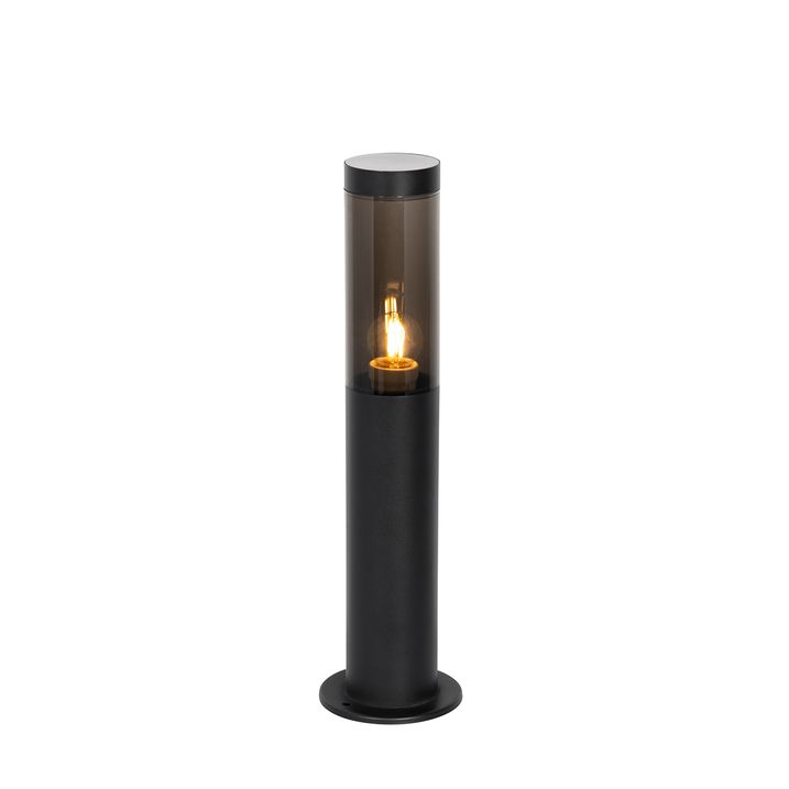 qazqa Moderne buitenlamp paal zwart 45 cm IP44 - Rox