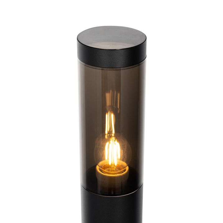 Qazqa Moderne Buitenlamp Paal Zwart 80 Cm IP44 - Rox