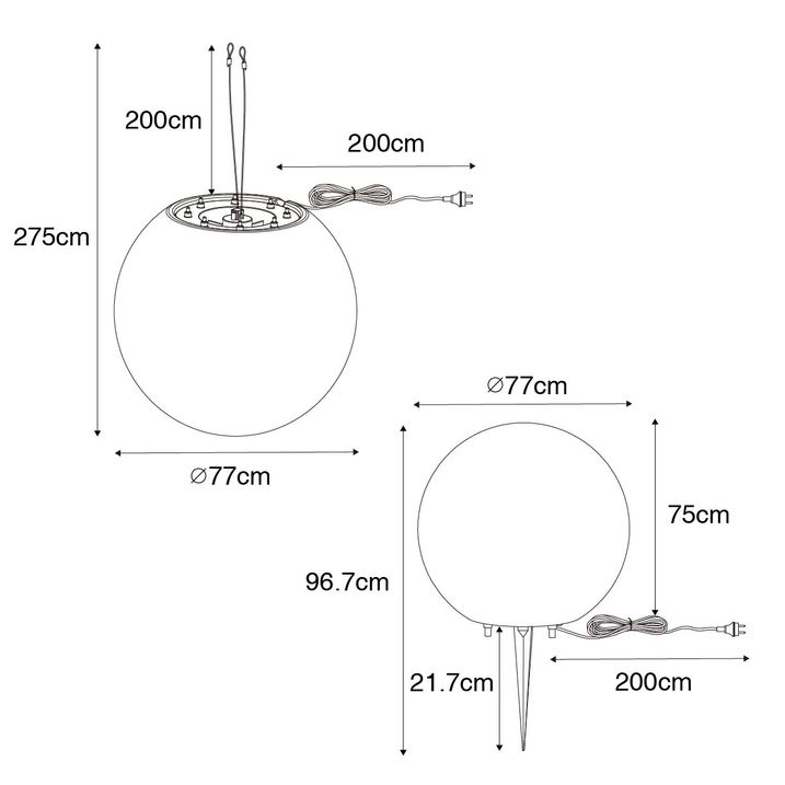 Qazqa Moderne Buitenlamp Wit 77 Cm IP44 - Nura