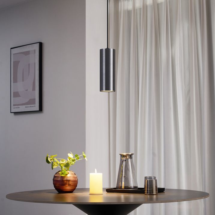 qazqa Moderne hanglamp gunmetal GU10 50mm - Tubo