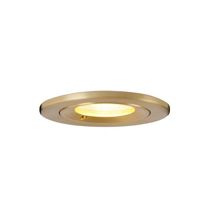 Qazqa Moderne Inbouwspot Goud Rond IP44 - Xena