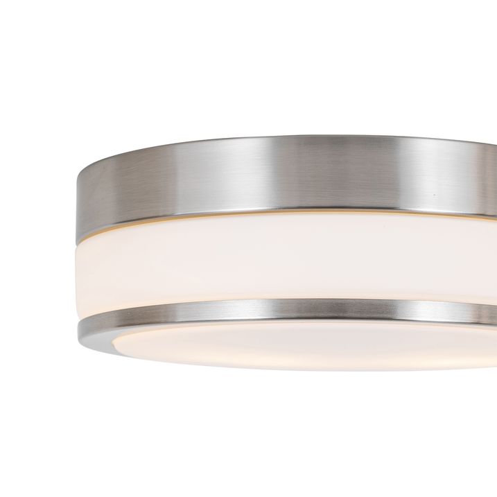 Qazqa Moderne Plafondlamp Staal 28 Cm IP44 - Flavi