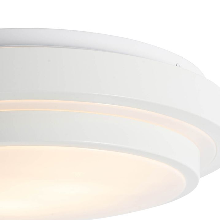 Qazqa Moderne Plafondlamp Wit 35 Cm IP44 - Walden