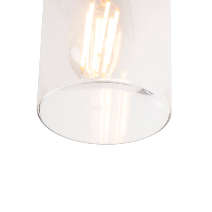 Qazqa Moderne Plafondlamp Zwart 22 6 Cm IP44 - Jarra
