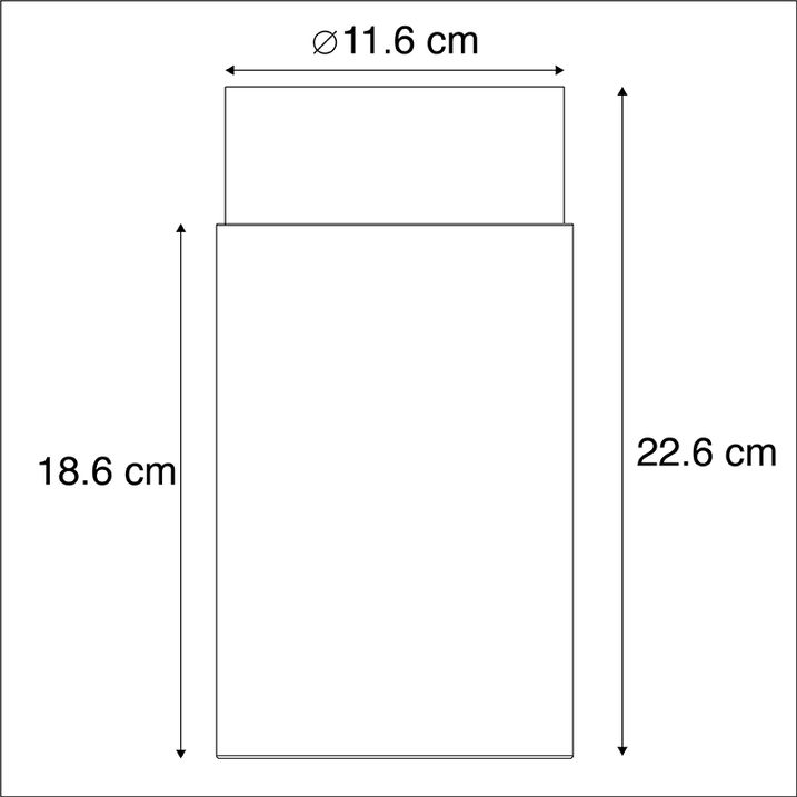 Qazqa Moderne Plafondlamp Zwart 22 6 Cm IP44 - Jarra