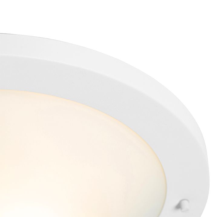 Qazqa Moderne Plafonnière Wit 41 Cm IP44 - Yuma