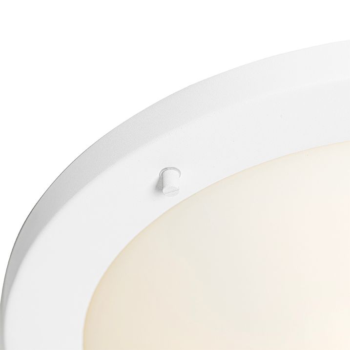 Qazqa Moderne Plafonnière Wit 41 Cm IP44 - Yuma