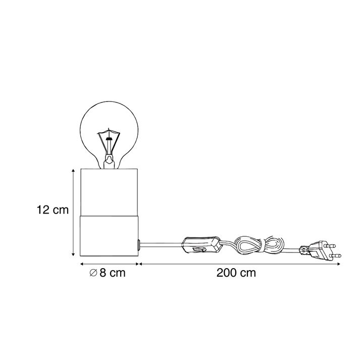 Qazqa Moderne Tafellamp Zwart Marmer - Marissa