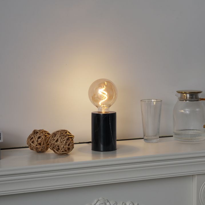 qazqa Moderne tafellamp zwart marmer - Marissa qazqa Moderne tafellamp zwart marmer - Marissa