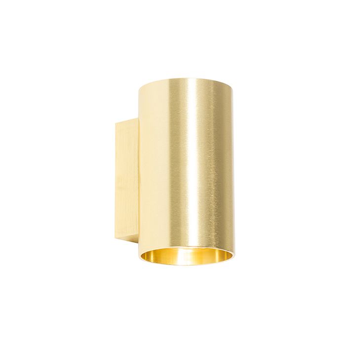 Qazqa Moderne Wandlamp Goud Rond 2-lichts - Sandy