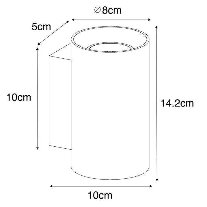 Qazqa Moderne Wandlamp Goud Rond 2-lichts - Sandy