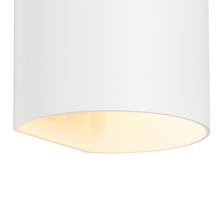 Qazqa Moderne Wandlamp Wit Met Lichteffect - Sabbio