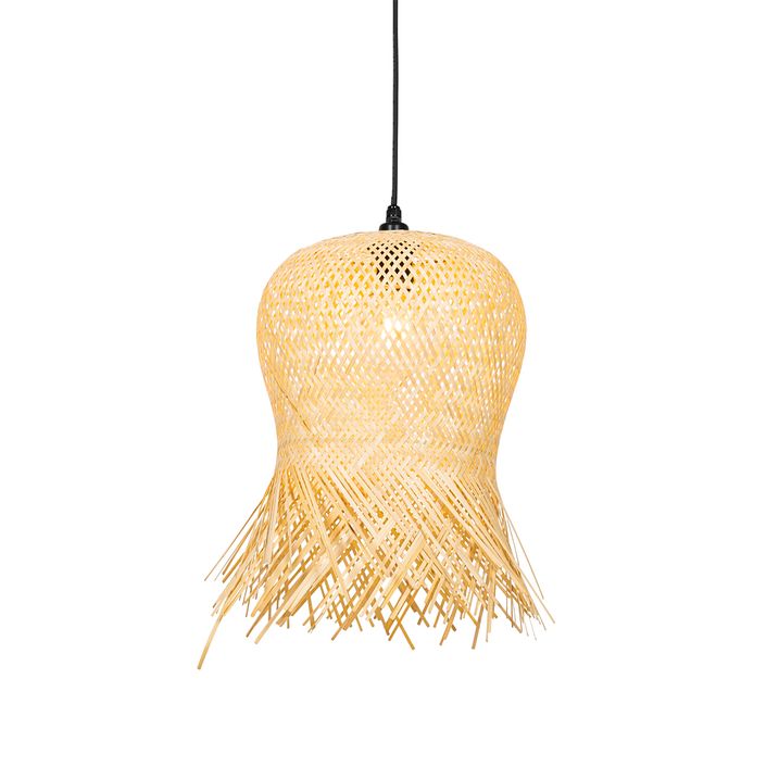 Qazqa Oosterse Buiten Hanglamp Bamboe IP44 - Carlos
