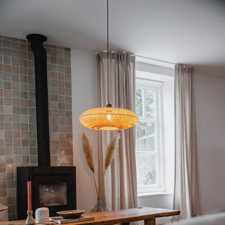 qazqa Oosterse hanglamp bamboe 50 cm - Ostrava