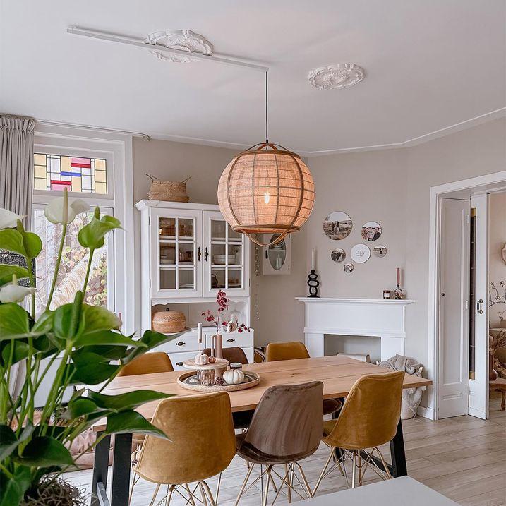 qazqa Oosterse hanglamp bruin 50 cm - Pascal