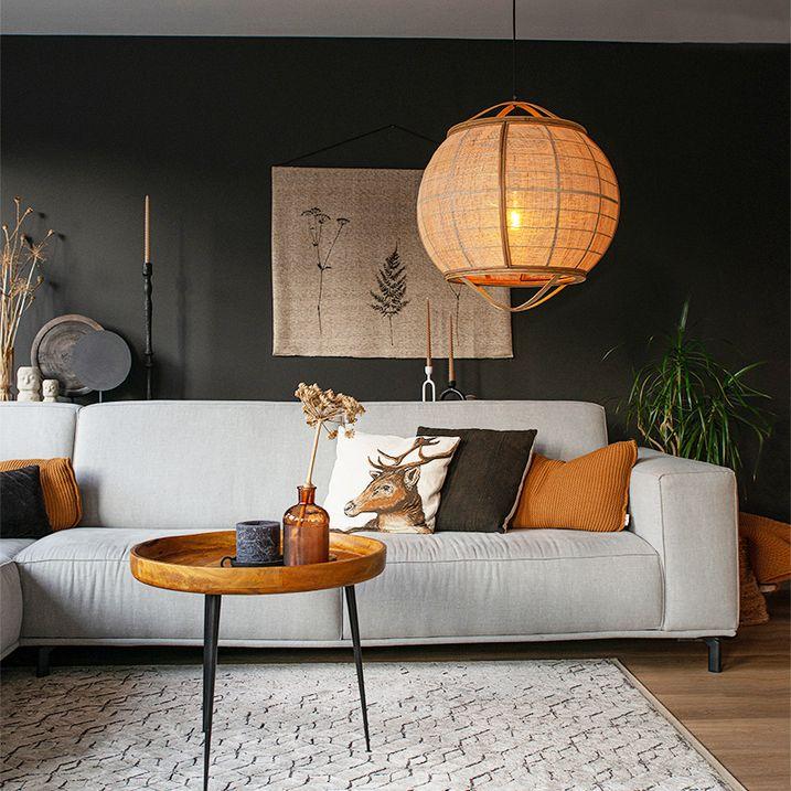 qazqa Oosterse hanglamp bruin 58 cm - Pascal