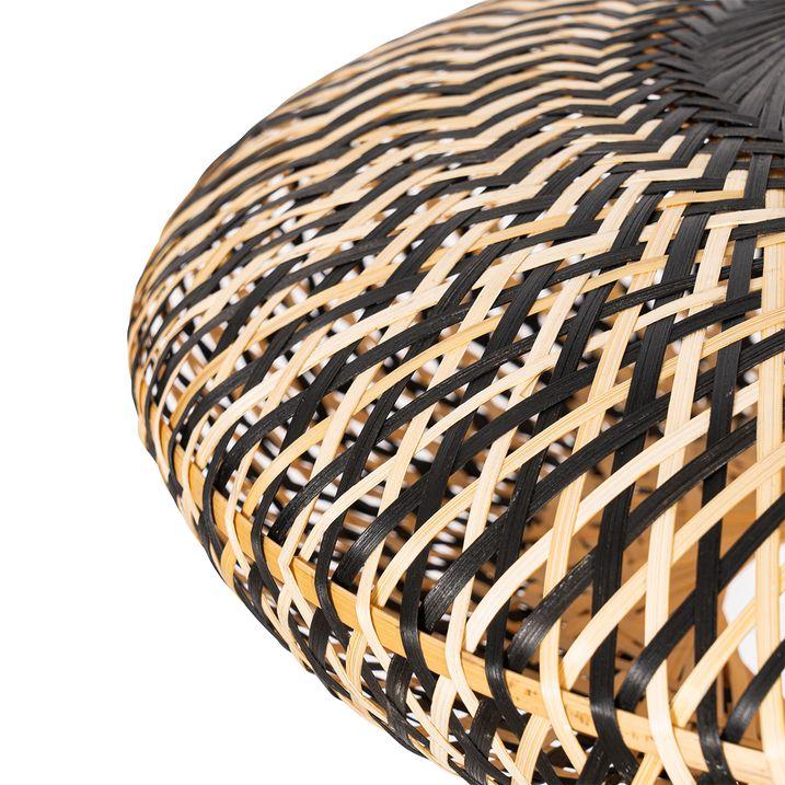 Qazqa Oosterse Hanglamp Zwart Bamboe 50 Cm - Ostrava