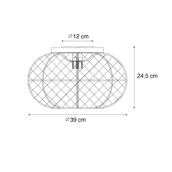 Qazqa Oosterse Plafondlamp Bruin - Rob