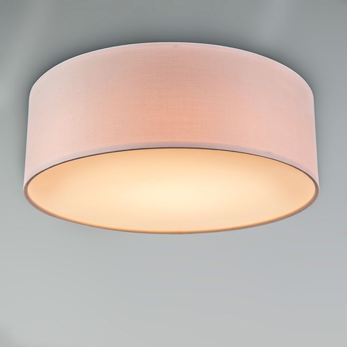 Qazqa Plafondlamp Roze 30 Cm Incl. LED - Drum LED