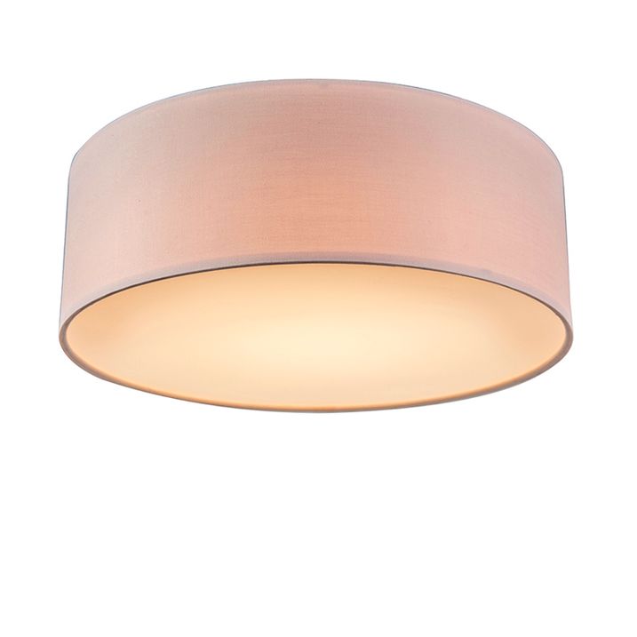 qazqa Plafondlamp roze 30 cm incl. LED - Drum LED