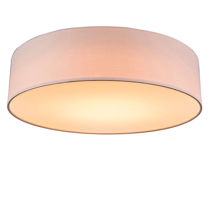 Qazqa Plafondlamp Roze 40 Cm Incl. LED - Drum LED