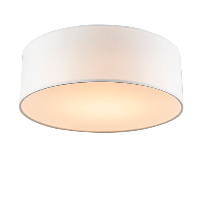 qazqa Plafondlamp wit 30 cm incl. LED - Drum LED