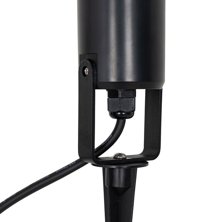 Qazqa Prikspot Zwart Verstelbaar IP65 - Solo Eco