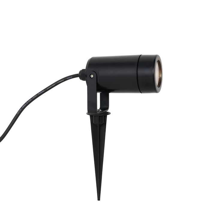 Qazqa Prikspot Zwart Verstelbaar IP65 - Solo Eco