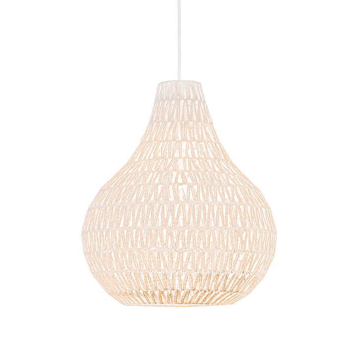 Qazqa Scandinavische Hanglamp Wit 45 Cm - Lina Drop